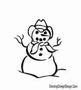 Coloring Christmas Western Snowman Pages Cowboy Cowgirl sketch template