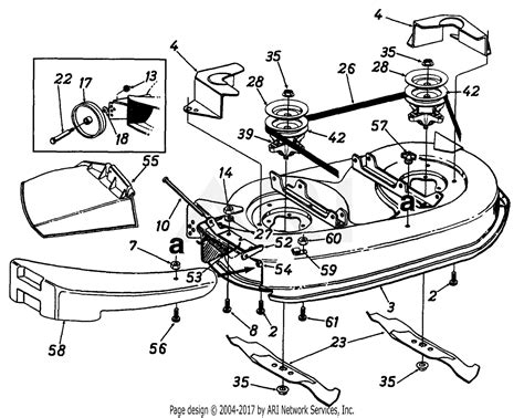 mtd af lt   parts diagram    mowing deck lt