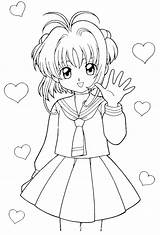 Sakura Coloring Pages Cardcaptor Anime Kids Card Hello Say Captor Fun Handcraftguide Sheets русский Chibi Manga Gemerkt Von sketch template