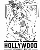 Coloring Barbie Hollywood Pages Star Print Girls Topcoloringpages Girl Color sketch template