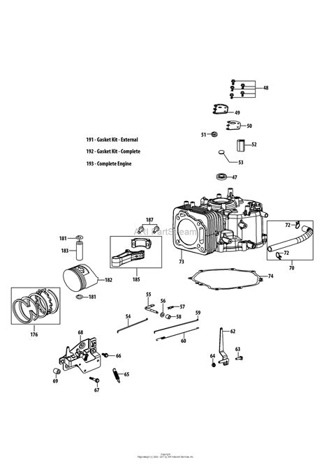mtd axs    parts diagram  phu crankcase