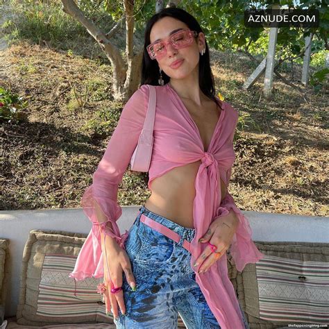 dua lipa sexy poses in braless photos showing off her