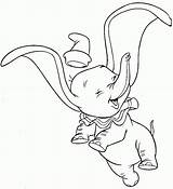 Dumbo Colorare Colorir Volador Elefantes Anterior sketch template
