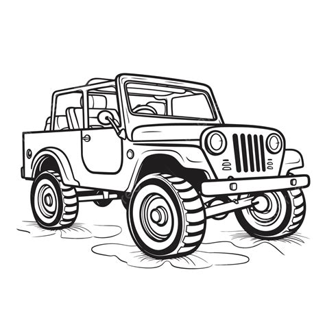 jeep coloring pages  kids outline sketch drawing vector wing