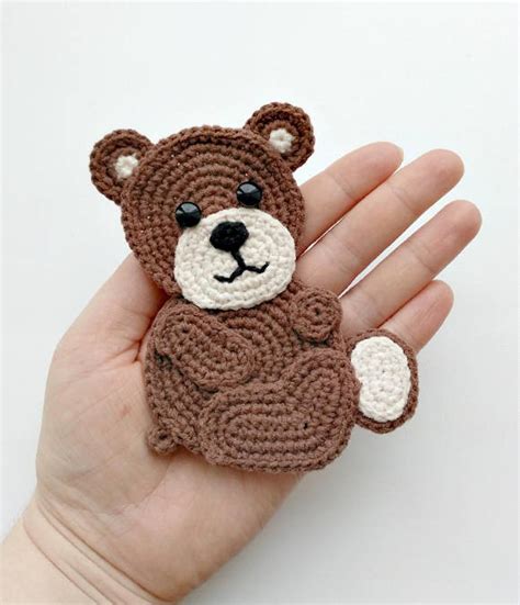 crochet bear applique pattern web   tutorial ill show