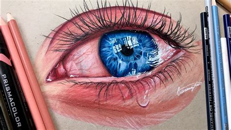 Realistic Crying Eye Drawing Youtube