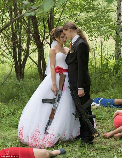 russian newlyweds weird wedding photos that shun tradition daily