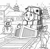 Engine Colouring Frosty Everfreecoloring Toby Hatt Topham Xmas Clker sketch template
