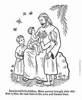 Coloring Jesus Loves Children Pages Little Printable Popular sketch template