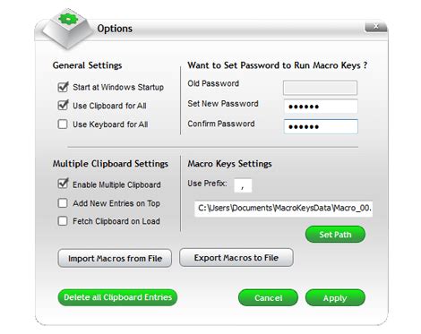 launch programs  clipboards macro keys