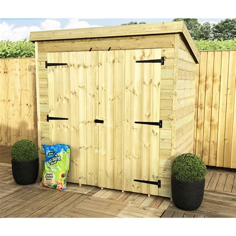 shedswarehousecom aston ft  ft windowless pressure treated tongue groove pent shed