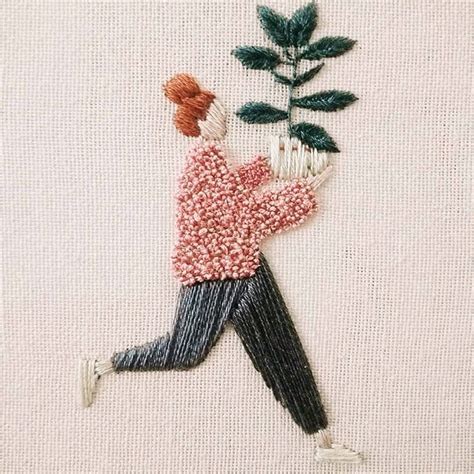 miriam embroidery artist pa instagram finished   plant