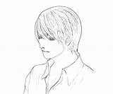 Yagami Light Face Note Death Coloring Pages sketch template