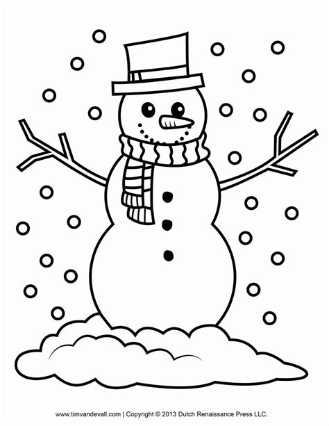 winter coloring sheets  printable elegant snowman  color