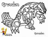 Groudon Rayquaza Colouring Yescoloring Kyogre Printout sketch template
