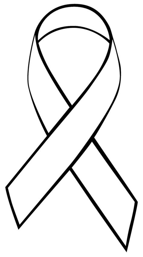 breast cancer ribbon coloring page clipart