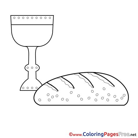 bread kids communion coloring page