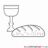 Communion Coloring Bread Pages Kids Banners Sheet Sheets Eucharist Title sketch template
