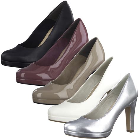 tamaris blockabsatz elegant plateau pumps schuhparadiso