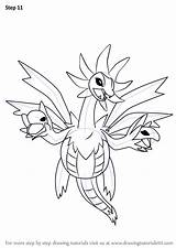 Hydreigon Pokemon Drawingtutorials101 sketch template