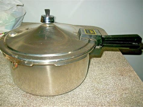 vintage presto pressure cookercanner stainless steel  quart
