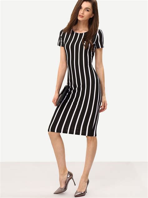 vertical striped long sheath dress dresses bodycon dress sheath dress