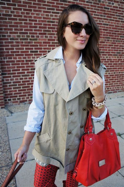 baggy dress shirt sleeveless trench printed pants outfit