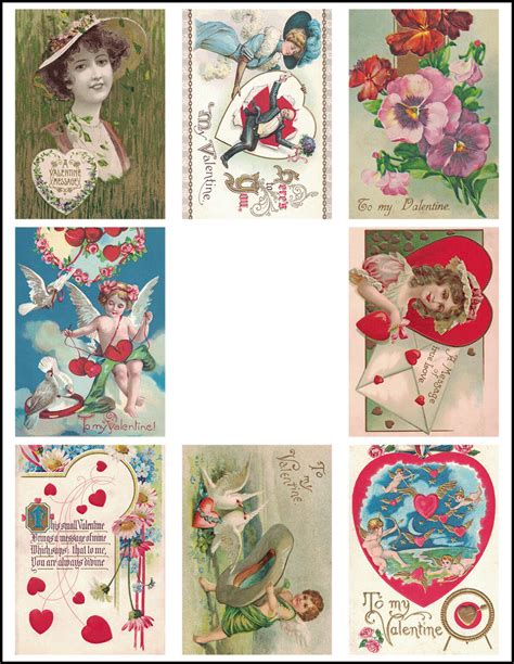 printable vintage valentines day postcards rose clearfield