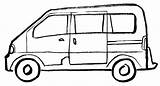 Camionnette Transporte Minivan sketch template