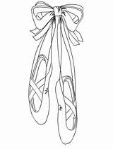 Ballet Slippers Cliparts Coloring Pages Ballerina sketch template