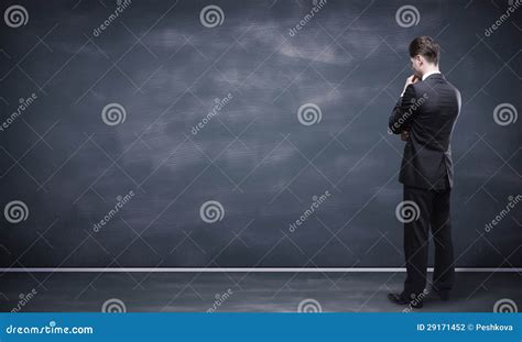 man   blackboard stock photography image