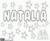 Coloring Name Natalia Girl Pages Names Nevaeh sketch template