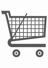 Trolley Coloring Shopping sketch template