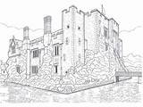 Castles Hever sketch template