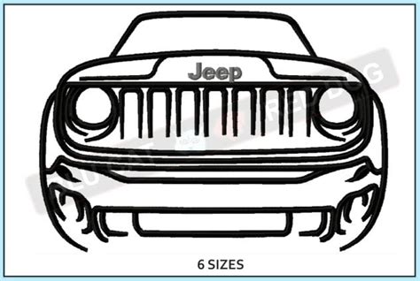 jeep renegade embroidery design  sizes included blu cat red dog