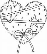 Embroidery Coloring Pages Valentines Hearts Fringe Crafts Prim Freebie Sentiment Primitive Valentine Shape Beyond Patterns Book Stamps Choose Board sketch template