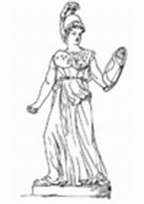 Athena Atenea Malvorlage Greche Greci Divinita Atena Mitologia sketch template