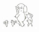Elephant Piggie Coloring Pages Mo Willems Color Sheet Book Sheets Google Party Invited Am Pigeon Search Awesome Coloringhome Characters Clipart sketch template