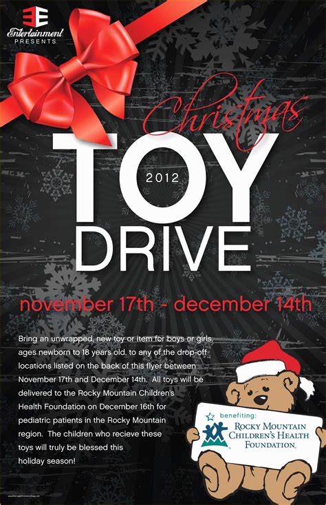 holiday toy drive flyer template   portfolio