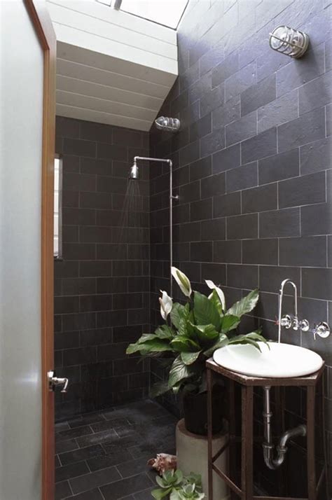 40 Black Slate Bathroom Tile Ideas And Pictures 2019