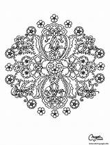 Mandala Coloring Flowers Pages Adult Printable Color Print Colouring Adults Book Voor Volwassenen Vegetation Colorear Para Do sketch template