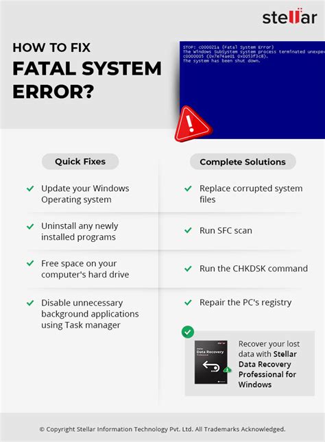 best ways to fix fatal system error on windows 10