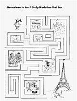 Madeline Coloring Pages Maze Kids Genevieve Coloringbookfun Worksheets Choose Board sketch template