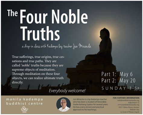 noble truths manila kadampa buddhist centre