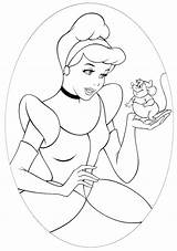 Cinderella Coloring Pages Disney Printable Color Kids Print Princess Sheets Water Just Add H2o Drawing Mice Clipart Book Pdf Walt sketch template