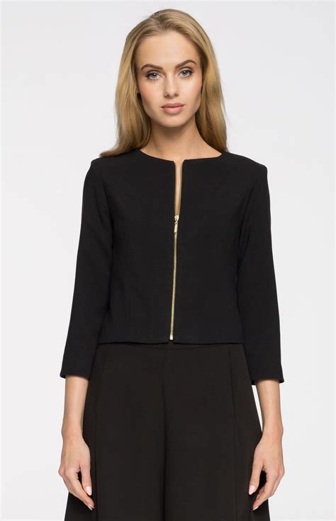veste femme zippee noire style sn idresstocode boutique de