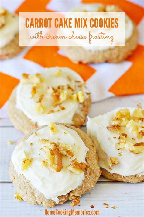 carrot cake mix cookies recipe  cream cheese frosting