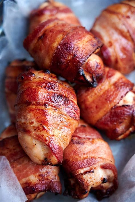 bacon wrapped chicken thighs craving tasty