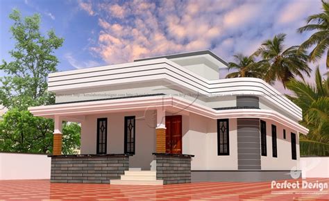 small modern single floor home   lakhs kerala home design