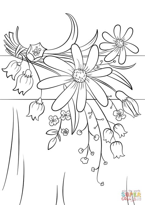 summer flowers coloring page  printable coloring pages
